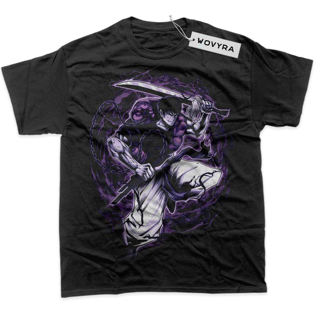 Black WOVYRA Toji Fushiguro Jujutsu Kaisen Purple Blade Classic Tee