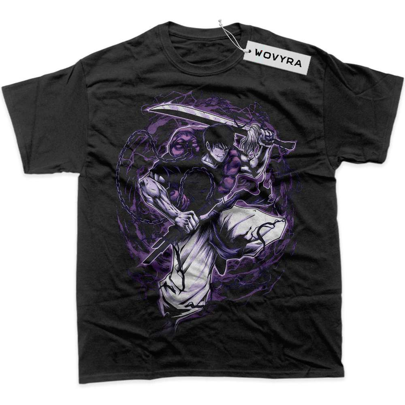 Black WOVYRA Toji Fushiguro Jujutsu Kaisen Purple Blade Classic Tee