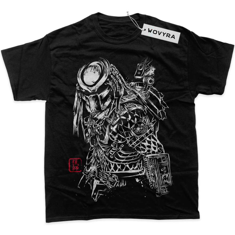 Black WOVYRA Predator Monochrome Warrior Classic Tee