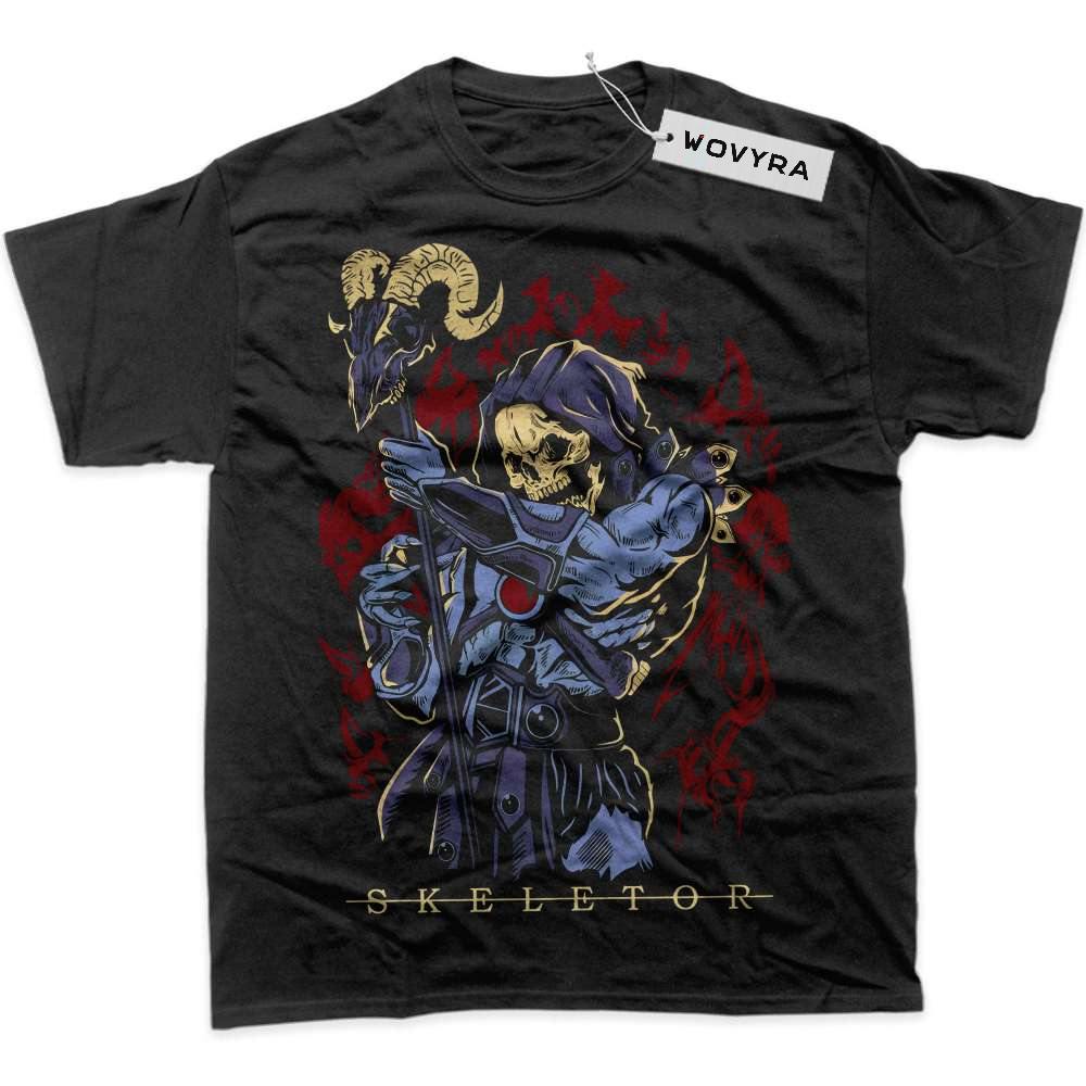 Black WOVYRA Skeletor Masters of the Universe Staff Classic Tee