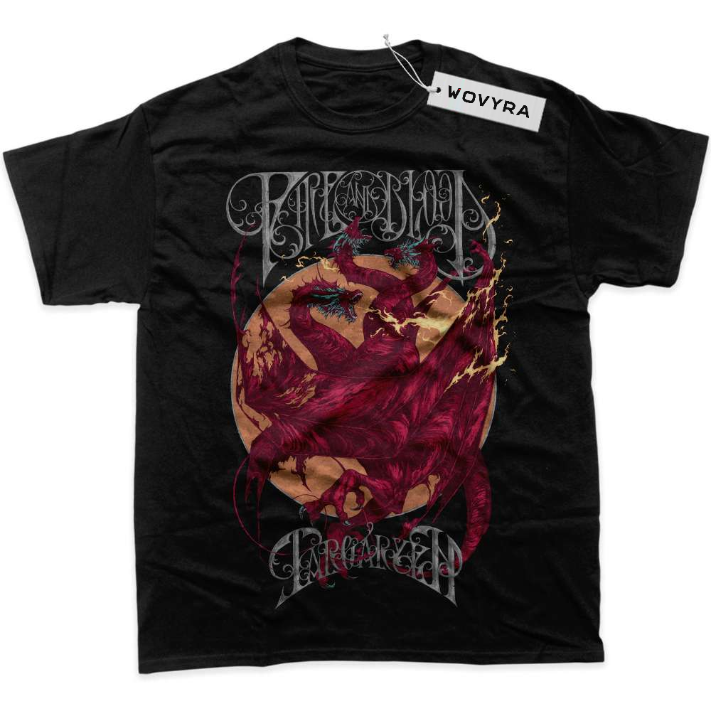 Black WOVYRA House of the Dragon Red Moon Classic Tee