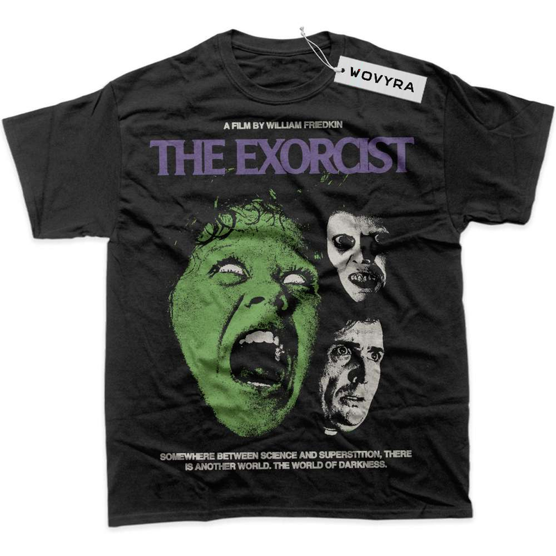 Black WOVYRA The Exorcist Green Face Poster Classic Tee