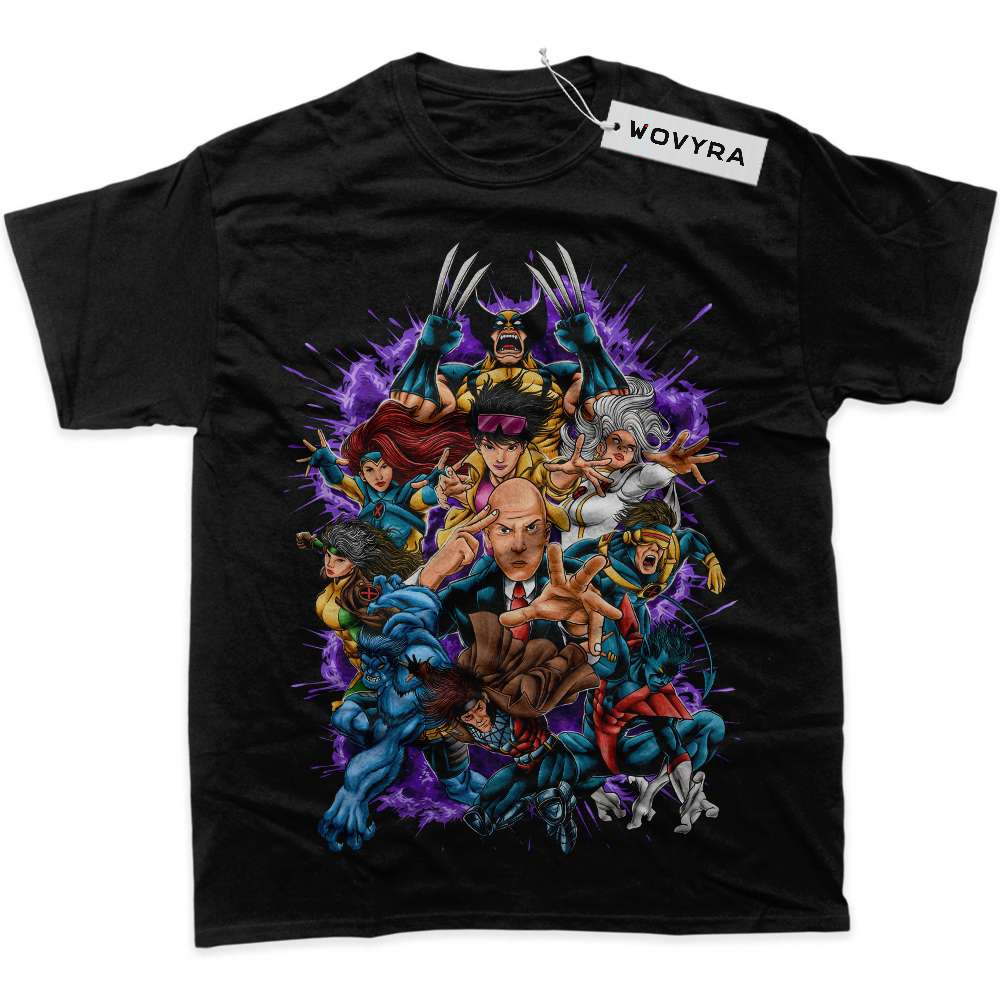 Black WOVYRA X-Men Colorful Team Collage Classic Tee