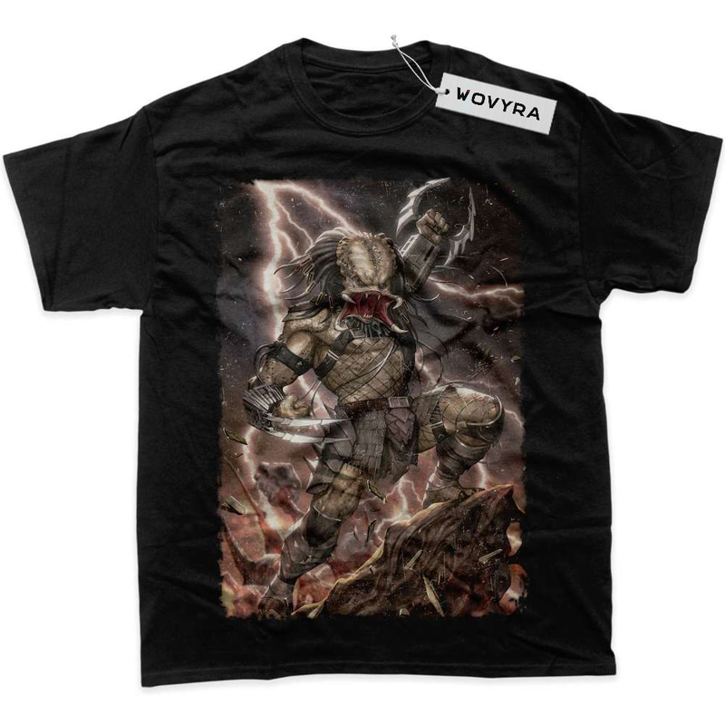Black WOVYRA Predator Lightning Battle Classic Tee