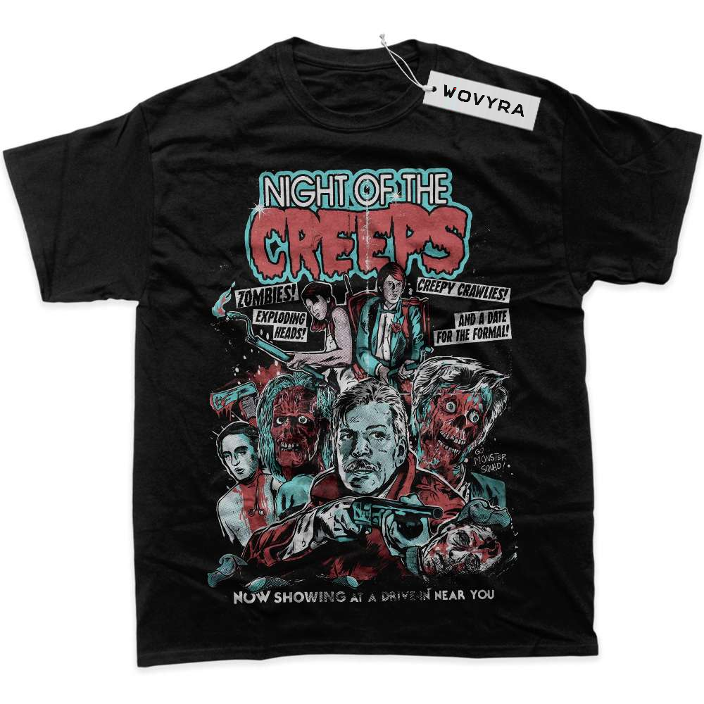 Black WOVYRA Night of the Creeps Poster Collage Classic Tee