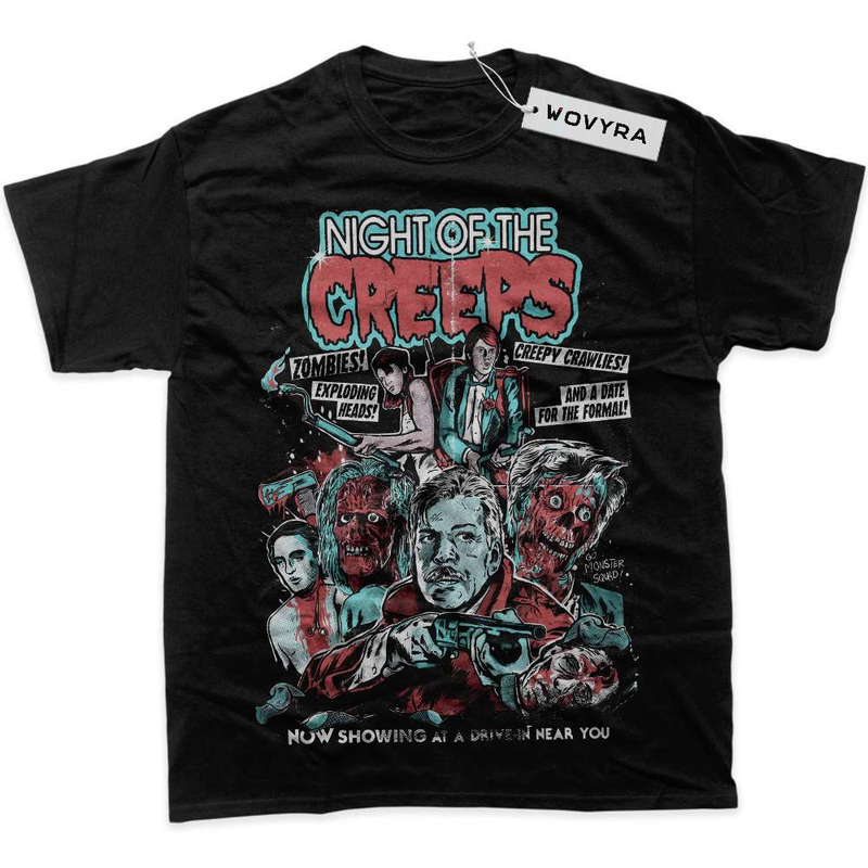Black WOVYRA Night of the Creeps Poster Collage Classic Tee