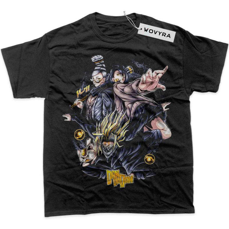 Black WOVYRA Dandadan Character Collage Classic Tee