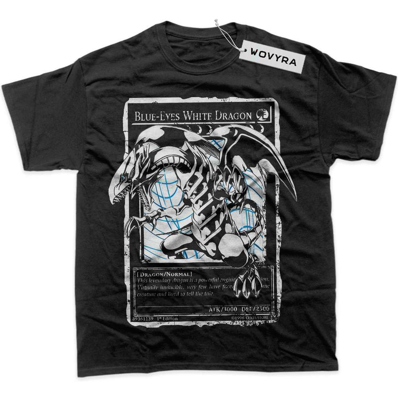 Black WOVYRA Blue-Eyes White Dragon Card Frame Classic Tee