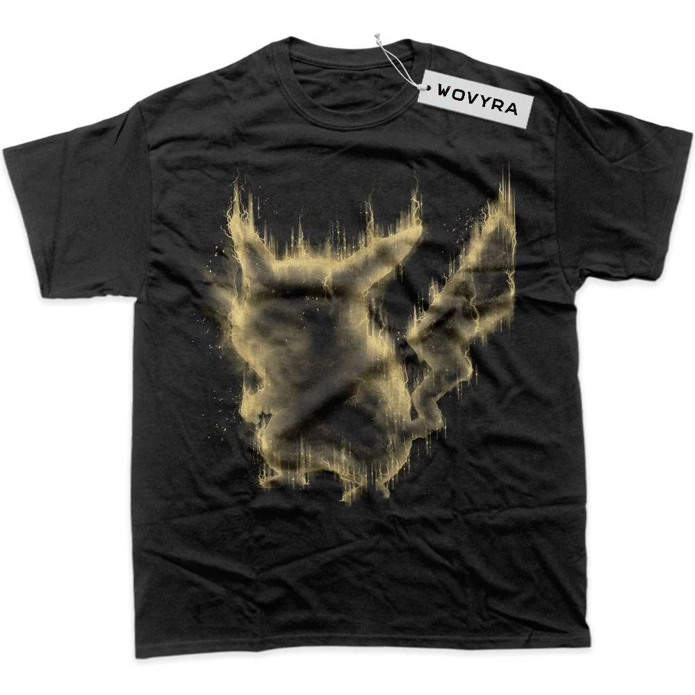 Black WOVYRA Pikachu Pokemon Electric Silhouette Classic Tee