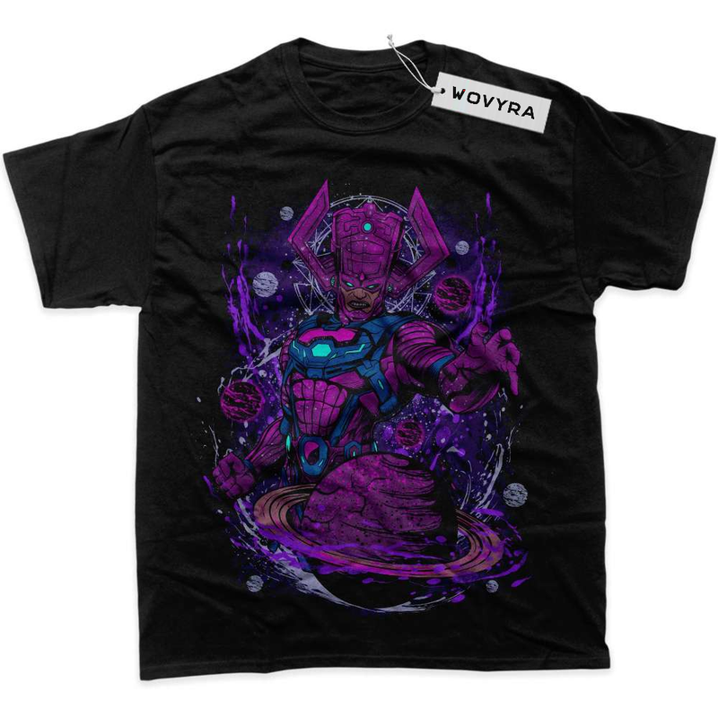 Black WOVYRA Galactus Marvel Purple Cosmic Classic Tee