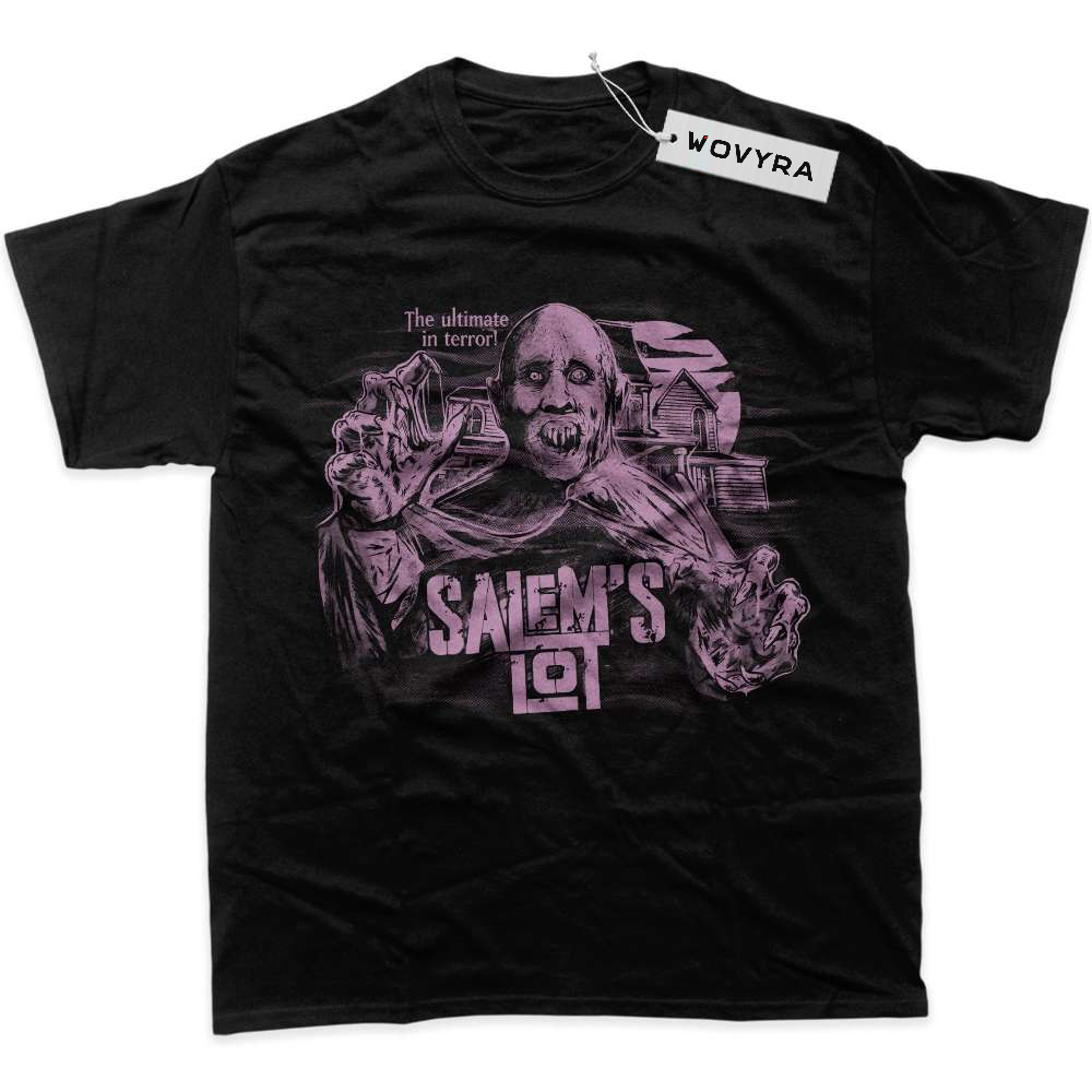 Black WOVYRA Salem's Lot Purple Horror Collage Classic Tee