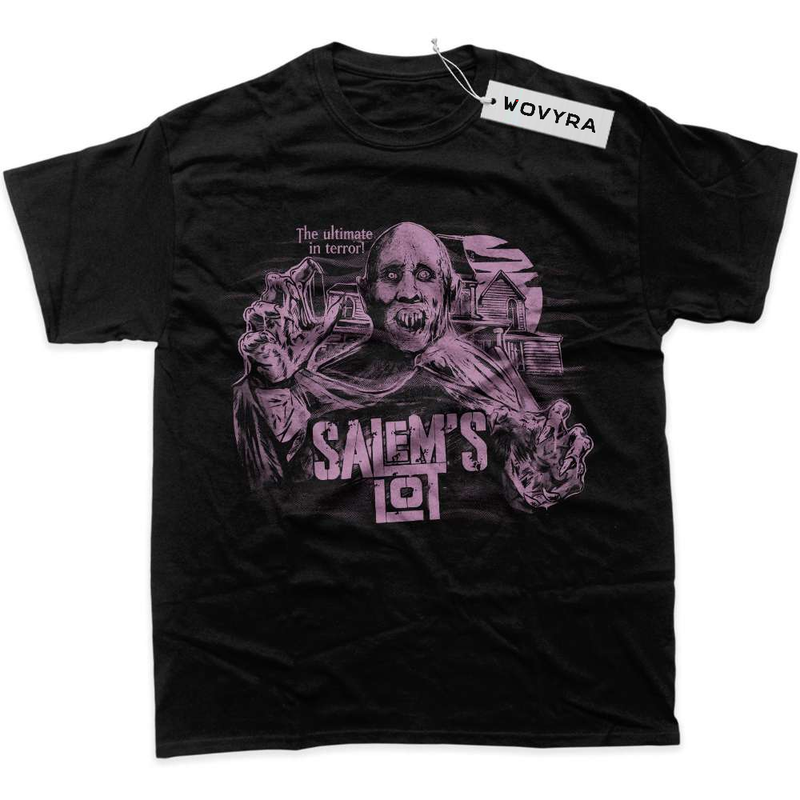 Black WOVYRA Salem's Lot Purple Horror Collage Classic Tee
