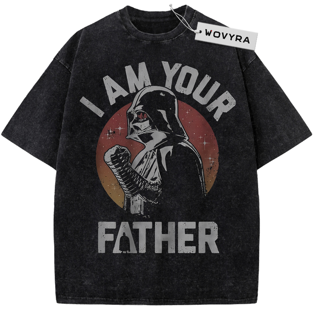 Vintage T-shirt featuring Darth Vader inside a sunset circle with I Am Your Father lettering