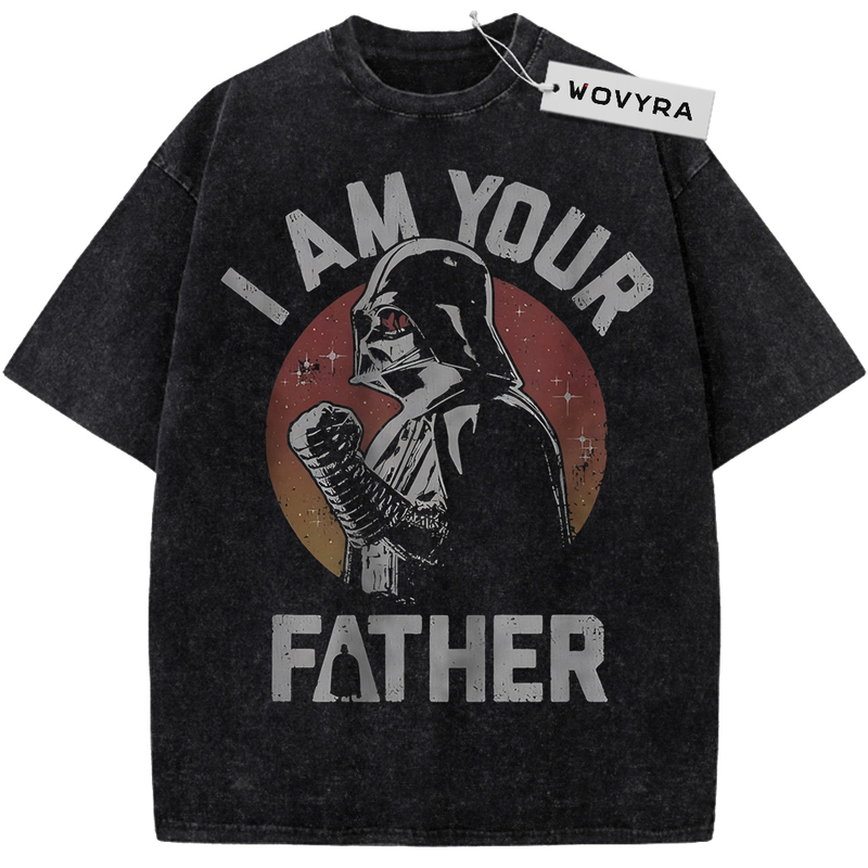 Vintage T-shirt featuring Darth Vader inside a sunset circle with I Am Your Father lettering