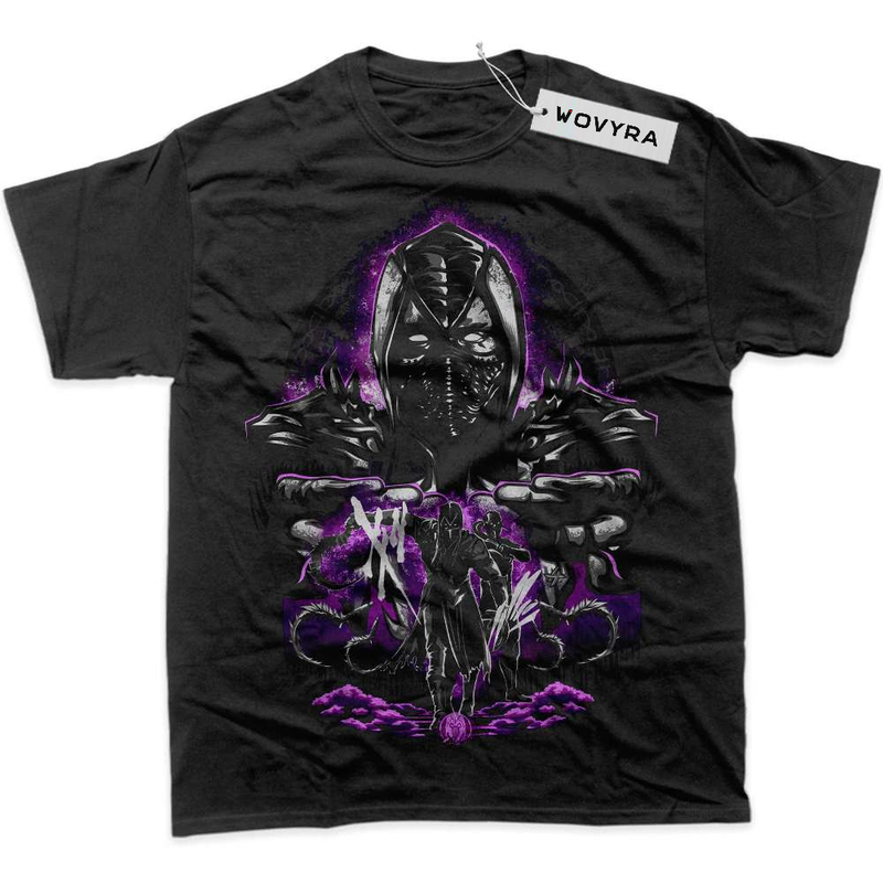 Black WOVYRA Noob Saibot Mortal Kombat Purple Hood Classic Tee