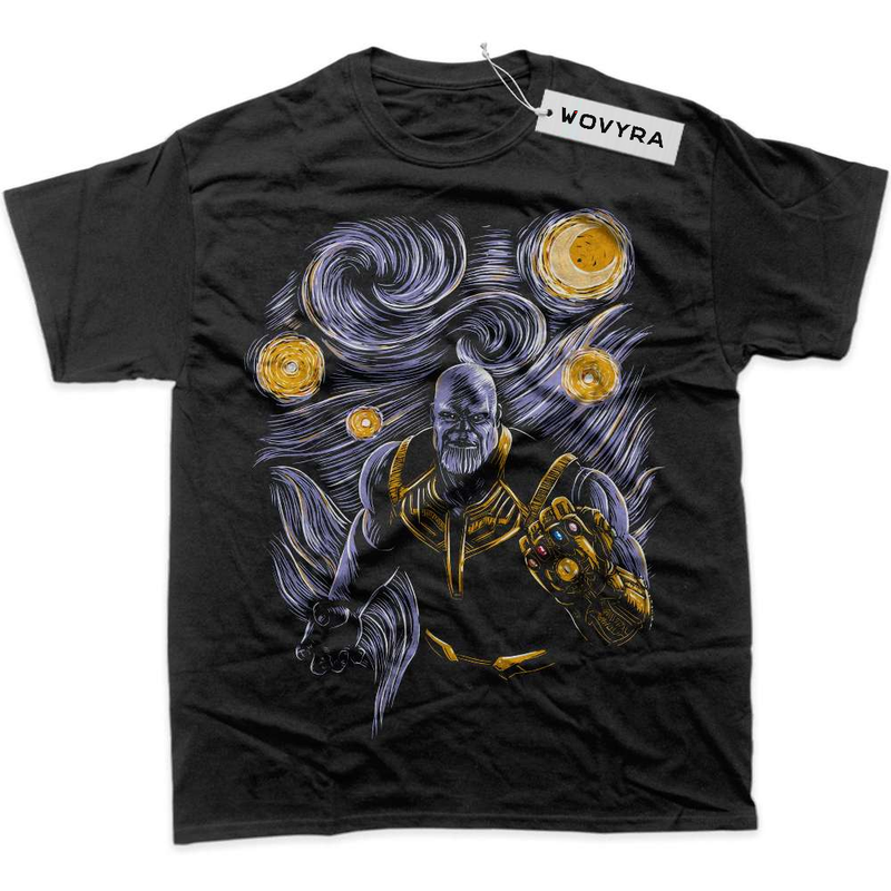 Black WOVYRA Thanos Starry Swirl Classic Tee