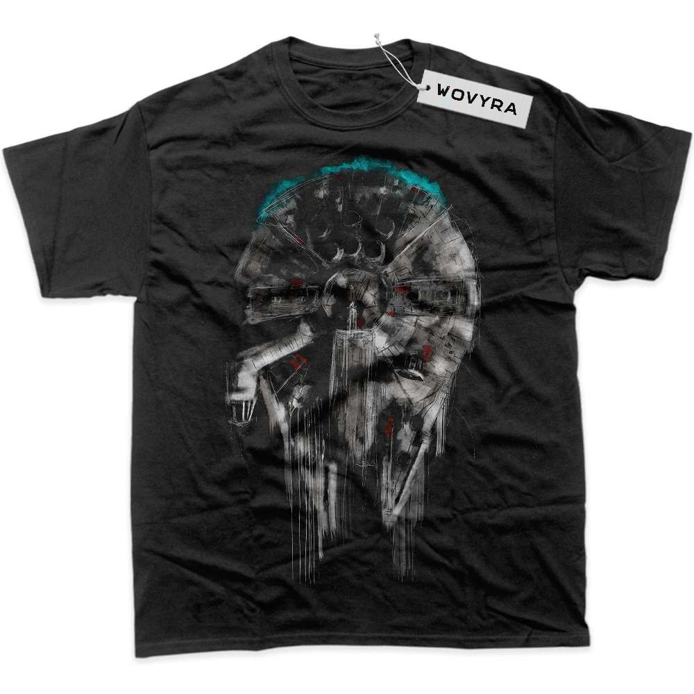 Star Wars Distressed Helmet Classic T-Shirt with a distressed helmet graphic with muted teal highlights