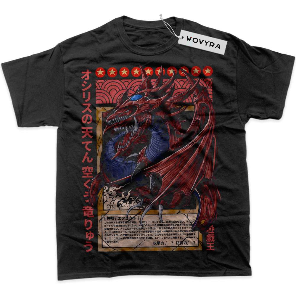 Black WOVYRA Osiris Red Dragon Card Classic Tee