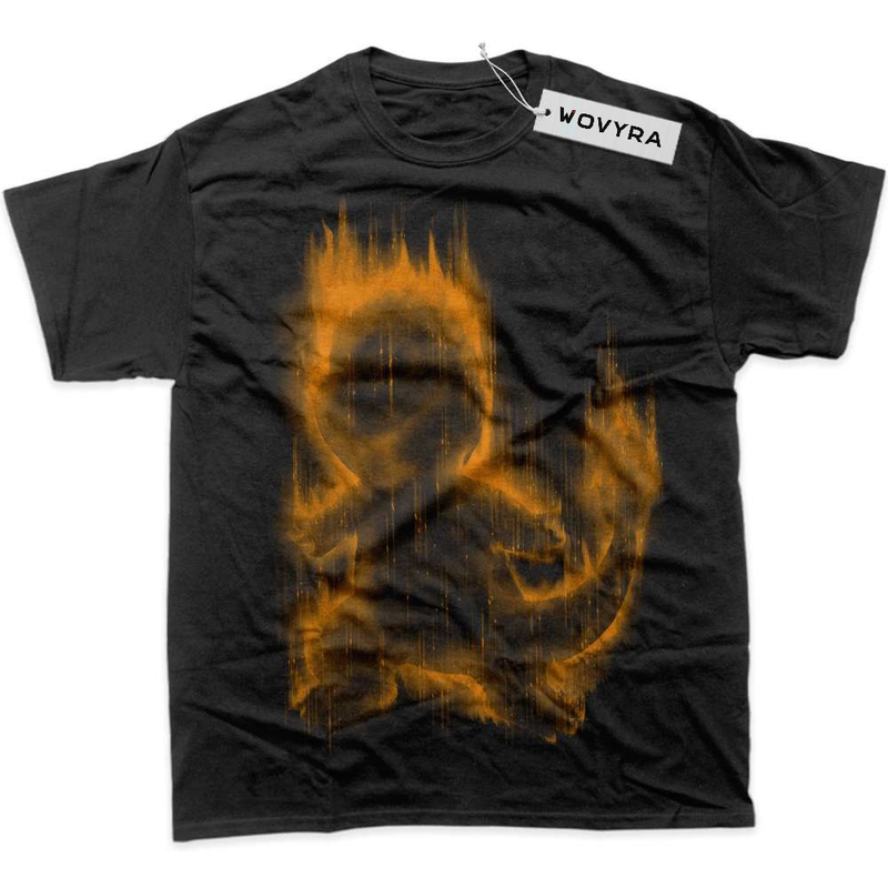 Black WOVYRA Charmander Pokemon Orange Glow Classic Tee
