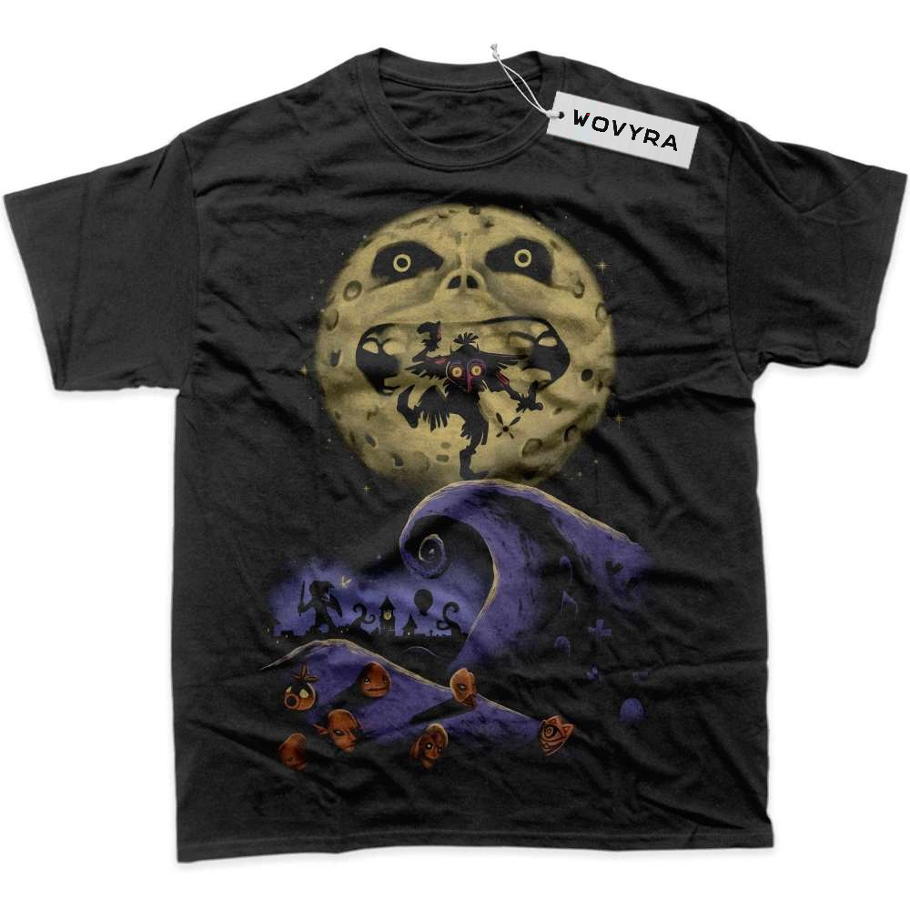 Black WOVYRA Zelda Majora's Mask Moonlit Hill Classic Tee
