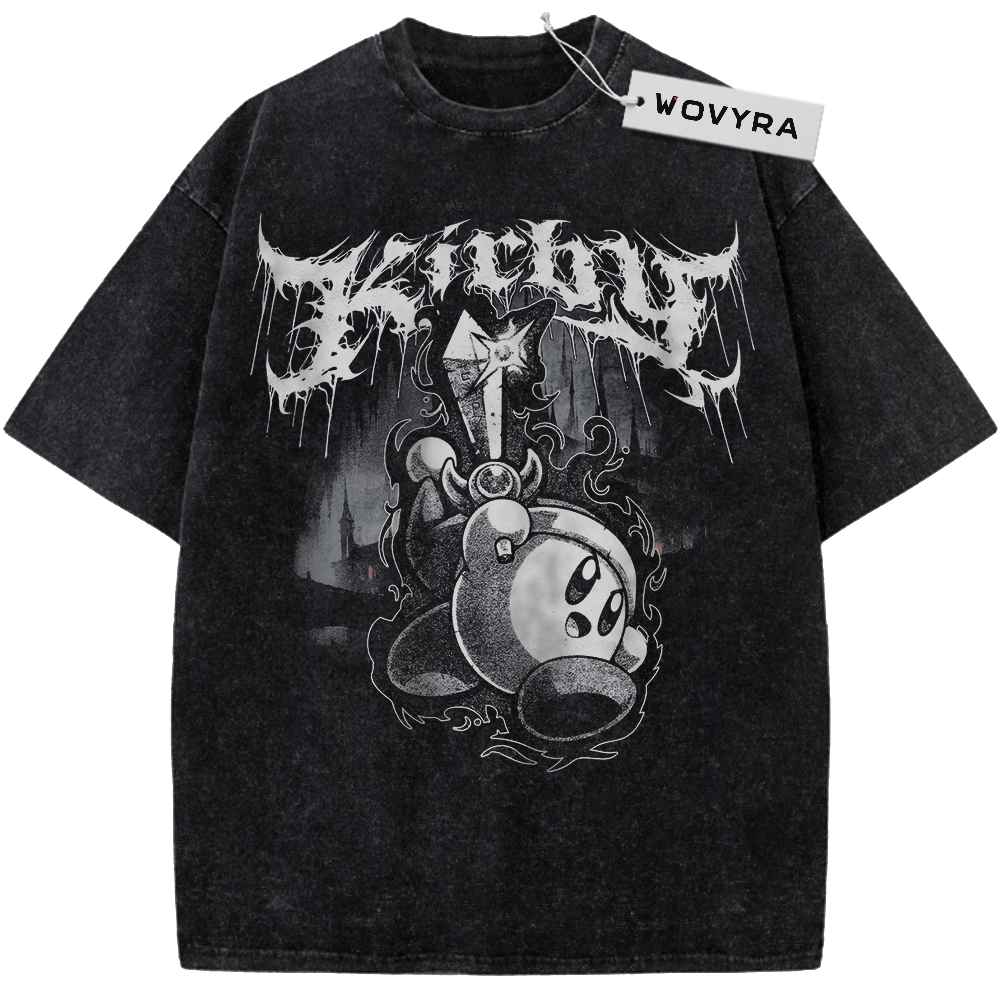 Black WOVYRA Kirby Gothic Sword Vintage Tee