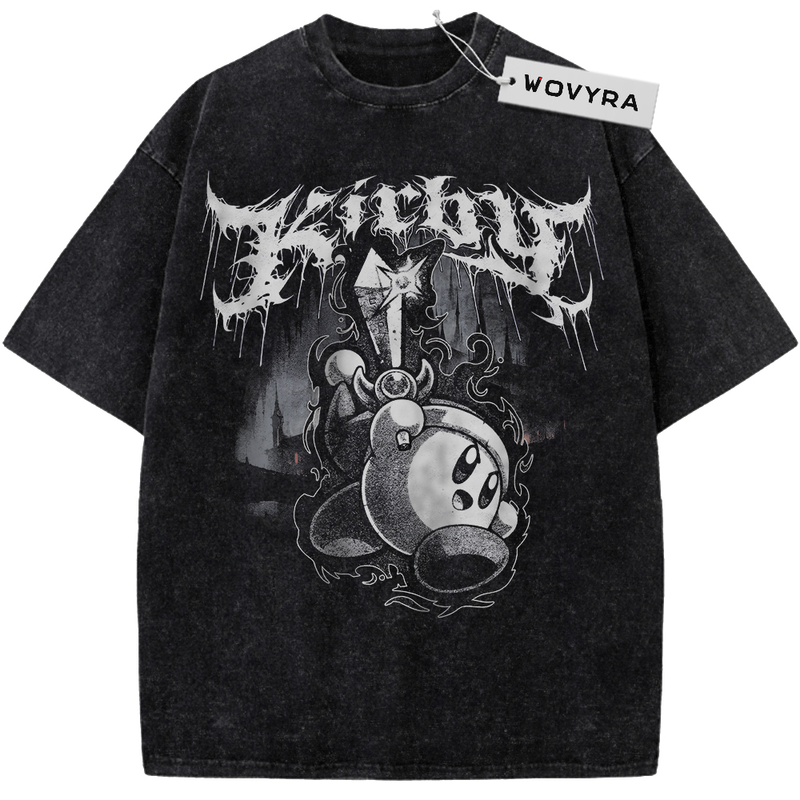 Black WOVYRA Kirby Gothic Sword Vintage Tee