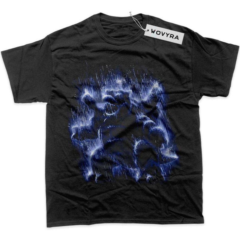 Black WOVYRA Blastoise Pokemon Blue Silhouette Classic Tee