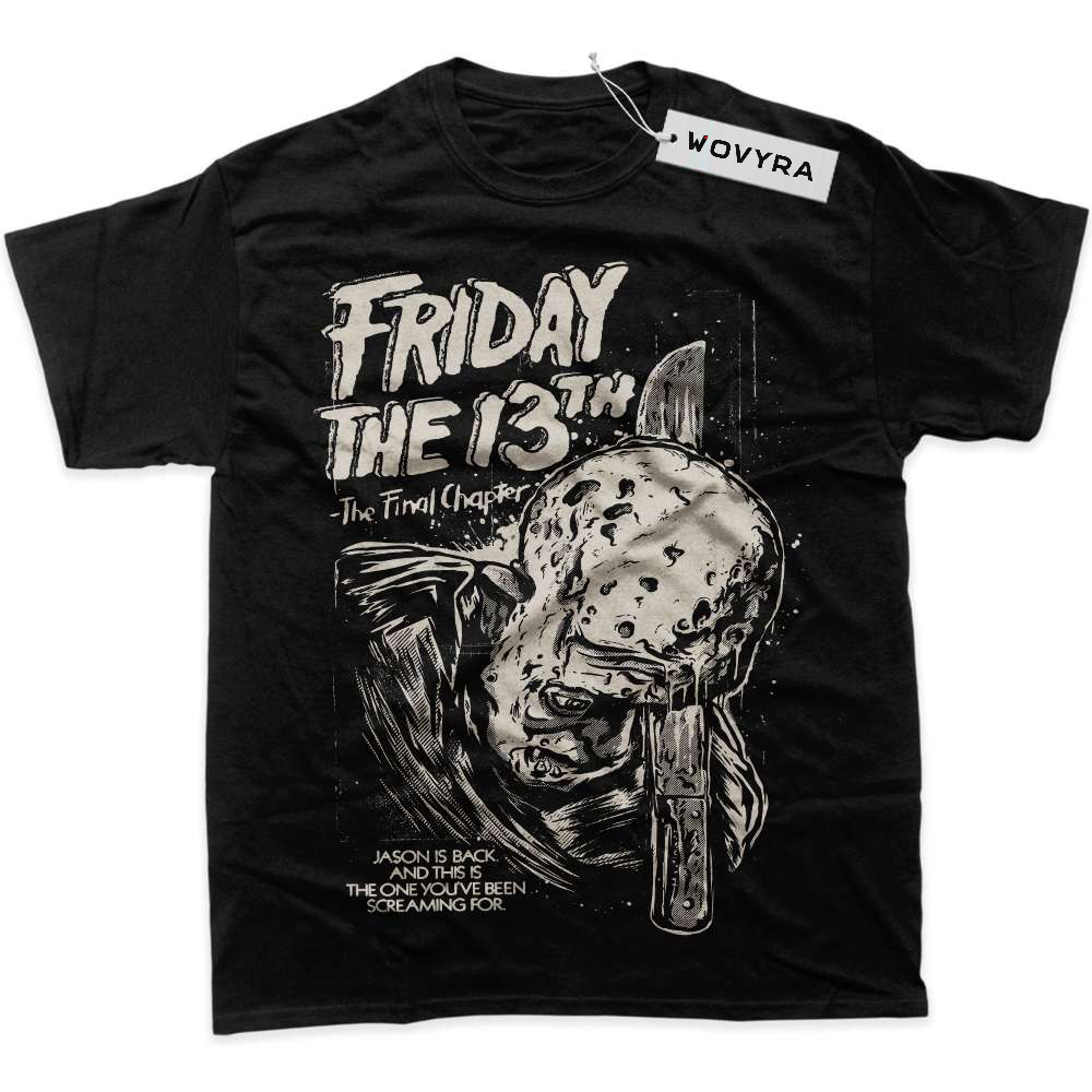 Black WOVYRA Friday the 13th Final Chapter Mask Classic Tee