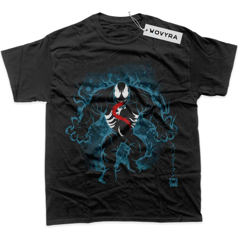 Black WOVYRA Venom Blue Aura Classic Tee