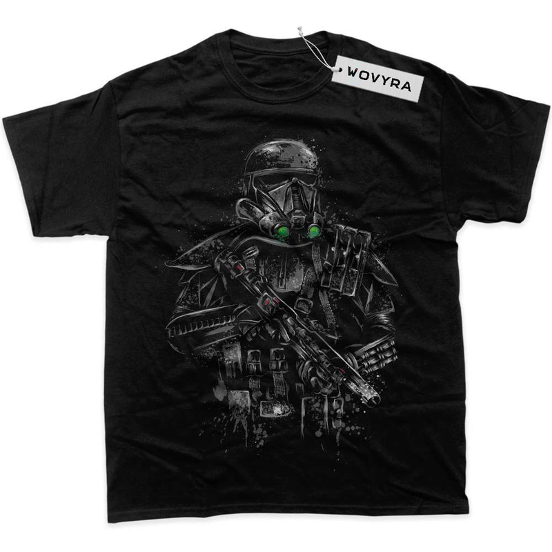 Black WOVYRA Death Trooper Star Wars Green Visor Classic Tee