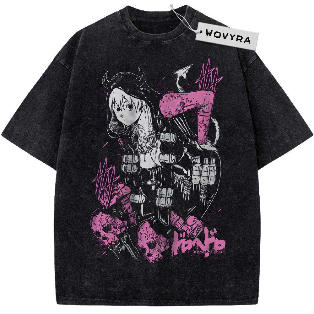 Vintage T-shirt featuring Nikaido in a monochrome character collage with vivid pink accents