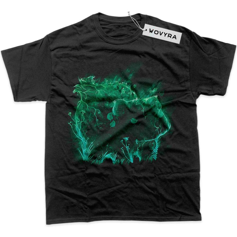 Black WOVYRA Bulbasaur Pokemon Green Silhouette Classic Tee