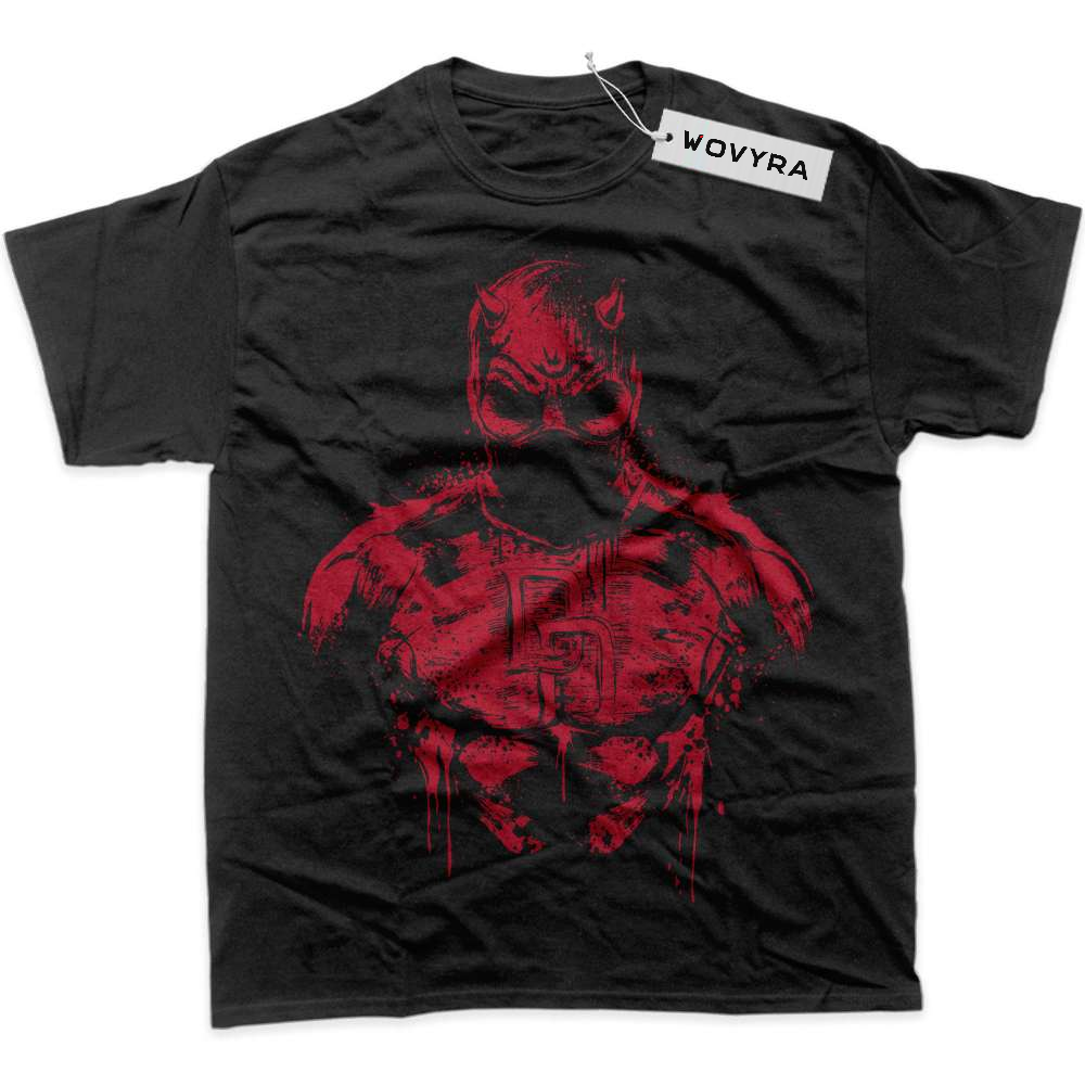 Black WOVYRA Daredevil Red Portrait Classic Tee