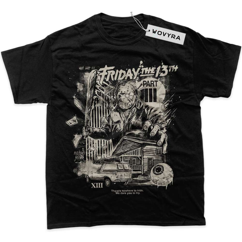 Black WOVYRA Friday the 13th Part VIII City Collage Classic Tee