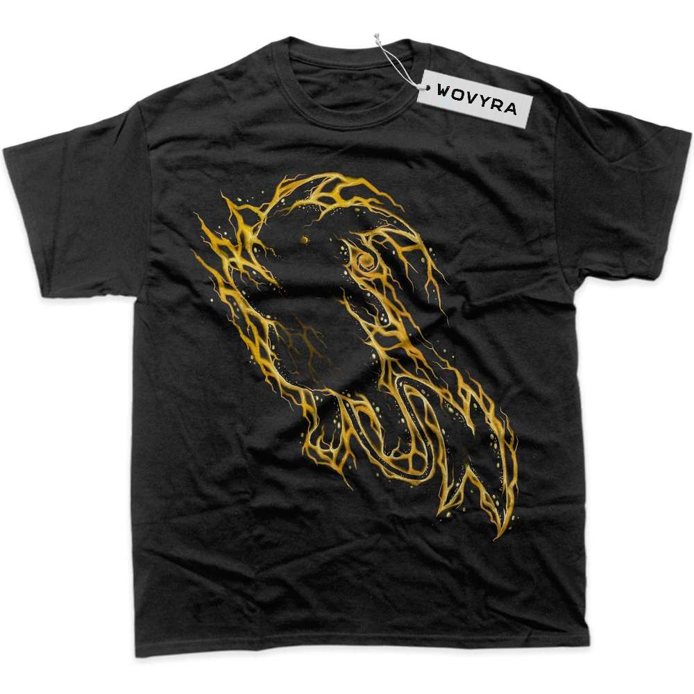 Black WOVYRA Raichu Pokemon Electric Outline Classic Tee