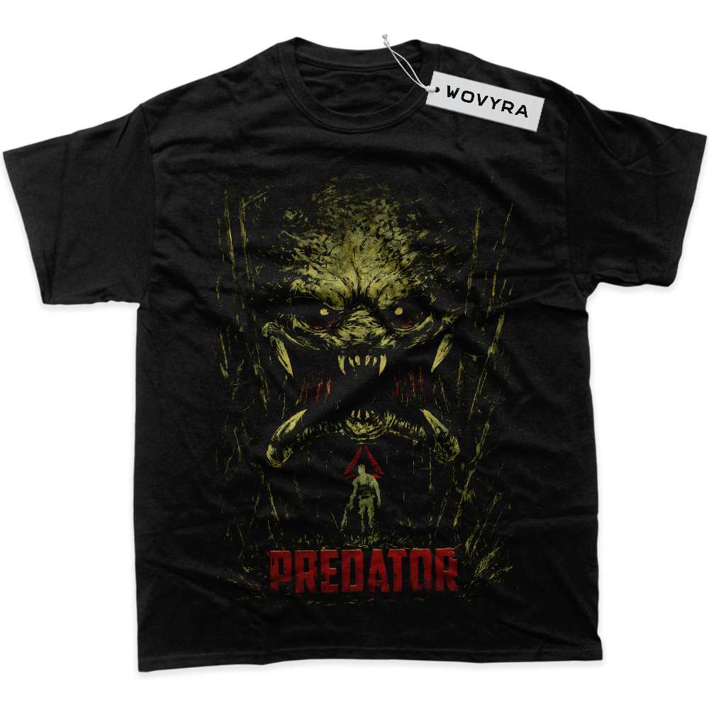 Black WOVYRA Predator Green Close-Up Classic Tee
