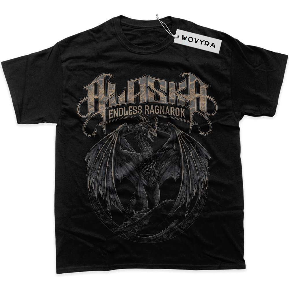 Black WOVYRA Alaska Ragnarok Dark Dragon Classic Tee