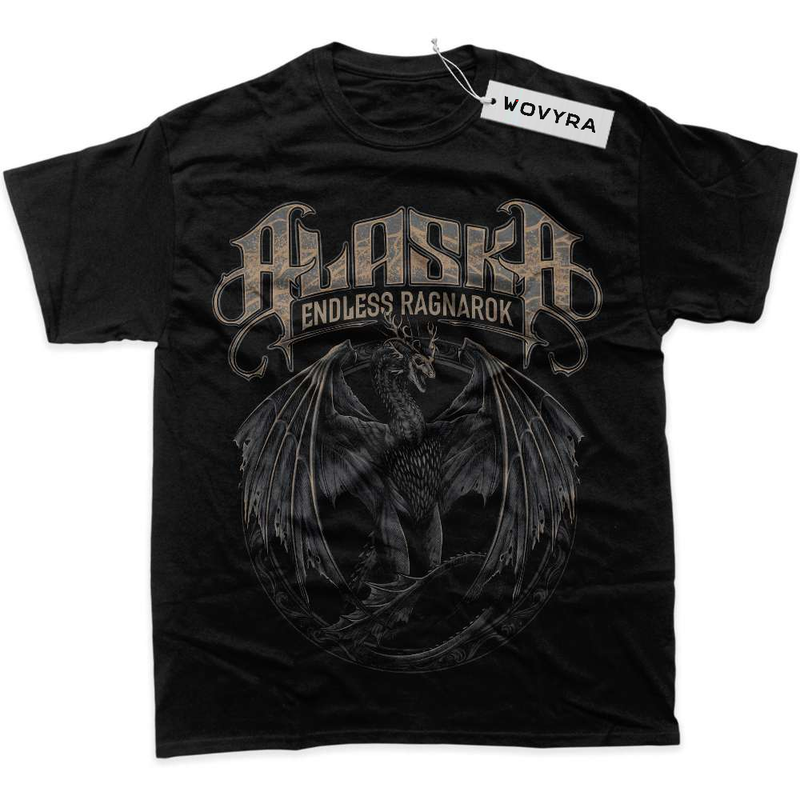 Black WOVYRA Alaska Ragnarok Dark Dragon Classic Tee