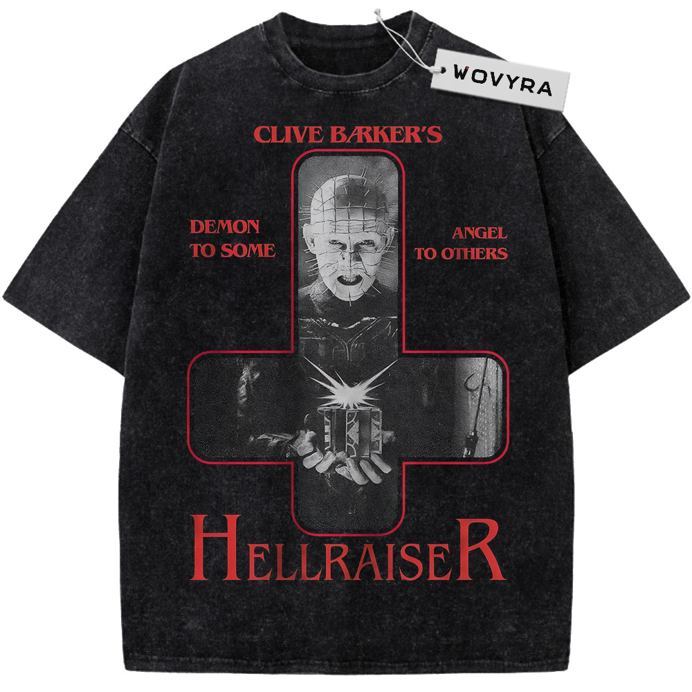 Vintage T-shirt featuring Pinhead portraits arranged in a red-outlined cross composition