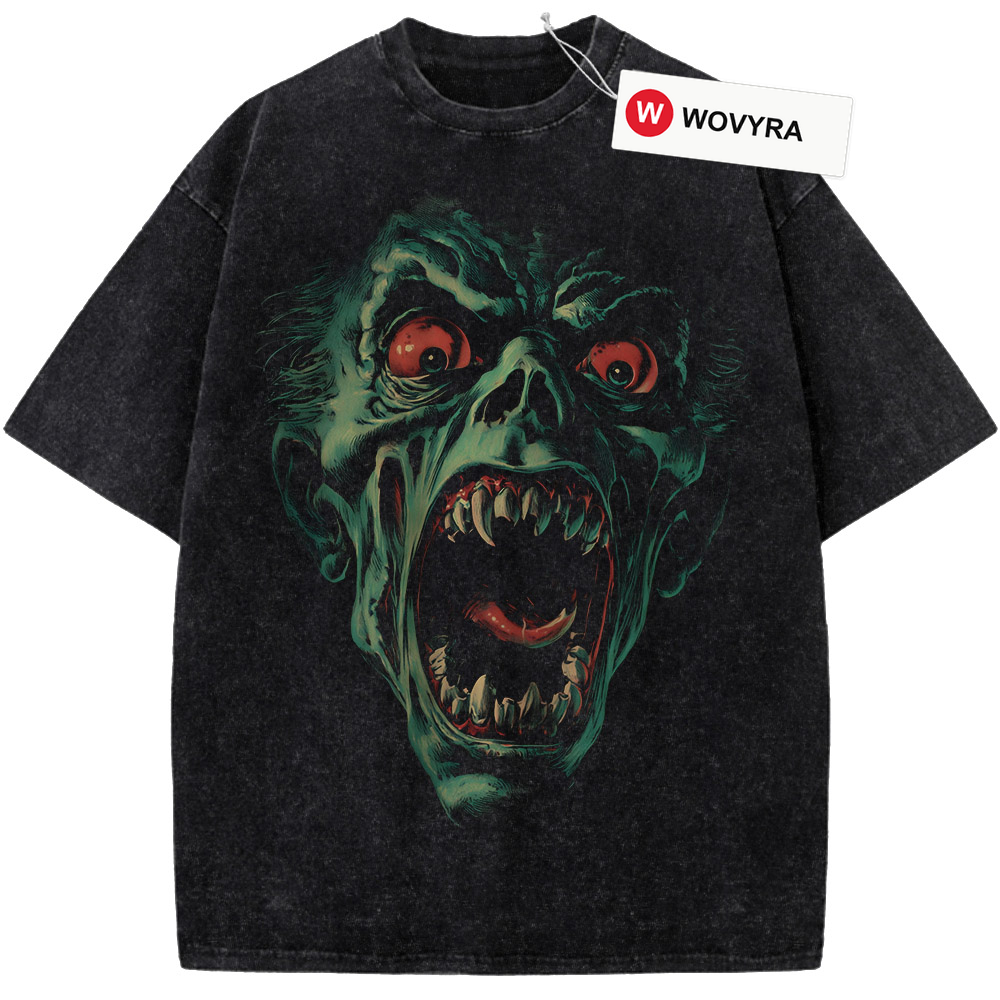Midnight Howl black graphic T-shirt — WOVYRA